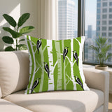 Fiore Bird Reversible Indoor/Outdoor Square Pillow