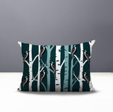 Fiore Bird Reversible Indoor/Outdoor Rectangle Pillow