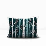 Fiore Bird Reversible Indoor/Outdoor Rectangle Pillow