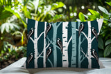 Fiore Bird Reversible Indoor/Outdoor Square Pillow