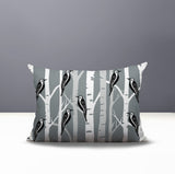 Fiore Bird Reversible Indoor/Outdoor Rectangle Pillow