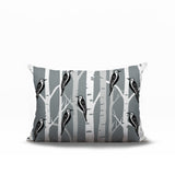 Fiore Bird Reversible Indoor/Outdoor Rectangle Pillow