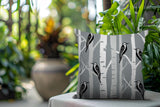 Fiore Bird Reversible Indoor/Outdoor Square Pillow