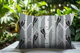 Fiore Bird Reversible Indoor/Outdoor Square Pillow