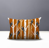 Fiore Bird Reversible Indoor/Outdoor Rectangle Pillow