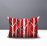 Fiore Bird Reversible Indoor/Outdoor Rectangle Pillow