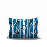 Fiore Bird Reversible Indoor/Outdoor Rectangle Pillow