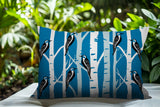 Fiore Bird Reversible Indoor/Outdoor Rectangle Pillow