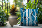 Fiore Bird Reversible Indoor/Outdoor Square Pillow