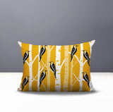 Fiore Bird Reversible Indoor/Outdoor Rectangle Pillow