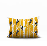 Fiore Bird Reversible Indoor/Outdoor Rectangle Pillow