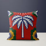 Fisal Microsuede Square Throw Pillow in Red; Green; Yellow - Size 20x20