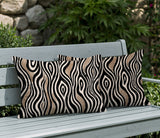 Franki Zebra Print Indoor/Outdoor Reversible Rectangular Pillow