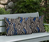 Franki Zebra Print Indoor/Outdoor Reversible Rectangular Pillow