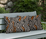 Franki Zebra Print Indoor/Outdoor Reversible Rectangular Pillow
