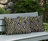 Franki Zebra Print Indoor/Outdoor Reversible Rectangular Pillow