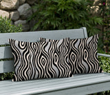 Franki Zebra Print Indoor/Outdoor Reversible Rectangular Pillow