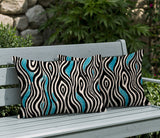 Franki Zebra Print Indoor/Outdoor Reversible Rectangular Pillow