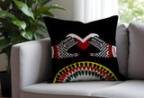 Love You  Square Throw Pillow in Black - Size 20x20
