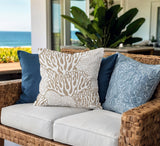 Frogatty Coral Reef Square Indoor/Outdoor Throw Pillow