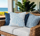 Frogatty Coral Reef Square Indoor/Outdoor Throw Pillow