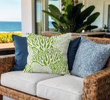 Frogatty Coral Reef Square Indoor/Outdoor Throw Pillow