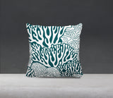 Frogatty Coral Reef Square Indoor/Outdoor Throw Pillow