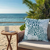 Frogatty Coral Reef Square Indoor/Outdoor Throw Pillow