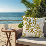 Frogatty Coral Reef Square Indoor/Outdoor Throw Pillow