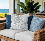Frogatty Coral Reef Square Indoor/Outdoor Throw Pillow