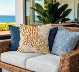 Frogatty Coral Reef Square Indoor/Outdoor Throw Pillow