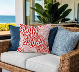 Frogatty Coral Reef Lumbar Indoor/Outdoor Throw Pillow