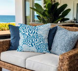 Frogatty Coral Reef Lumbar Indoor/Outdoor Throw Pillow