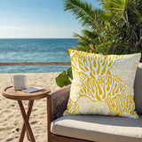 Frogatty Coral Reef Square Indoor/Outdoor Throw Pillow