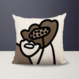 Fummy Abstract Square Indoor/Outdoor Throw Pillow