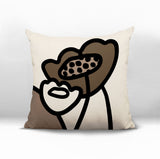 Fummy Abstract Square Indoor/Outdoor Throw Pillow