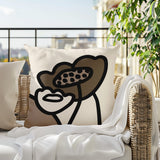 Fummy Abstract Square Indoor/Outdoor Throw Pillow