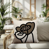 Fummy Abstract Square Indoor/Outdoor Throw Pillow
