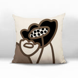 Fummy Abstract Square Indoor/Outdoor Throw Pillow