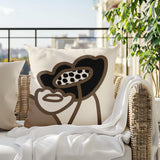 Fummy Abstract Square Indoor/Outdoor Throw Pillow