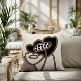 Fummy Abstract Square Indoor/Outdoor Throw Pillow