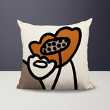 Fummy Abstract Square Indoor/Outdoor Throw Pillow