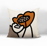 Fummy Abstract Square Indoor/Outdoor Throw Pillow