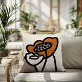 Fummy Abstract Square Indoor/Outdoor Throw Pillow