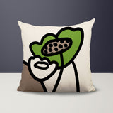 Fummy Abstract Square Indoor/Outdoor Throw Pillow