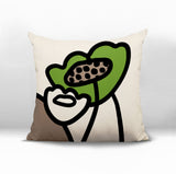 Fummy Abstract Square Indoor/Outdoor Throw Pillow