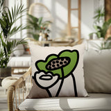 Fummy Abstract Square Indoor/Outdoor Throw Pillow