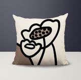 Fummy Abstract Square Indoor/Outdoor Throw Pillow