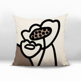 Fummy Abstract Square Indoor/Outdoor Throw Pillow