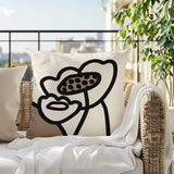 Fummy Abstract Square Indoor/Outdoor Throw Pillow